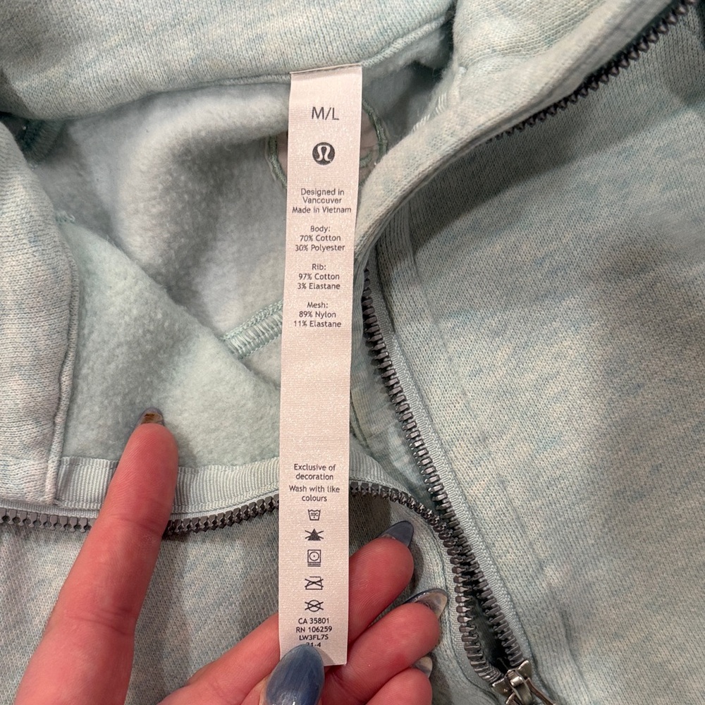 Light Blue Scuba Half-Zip Pullover - image 3